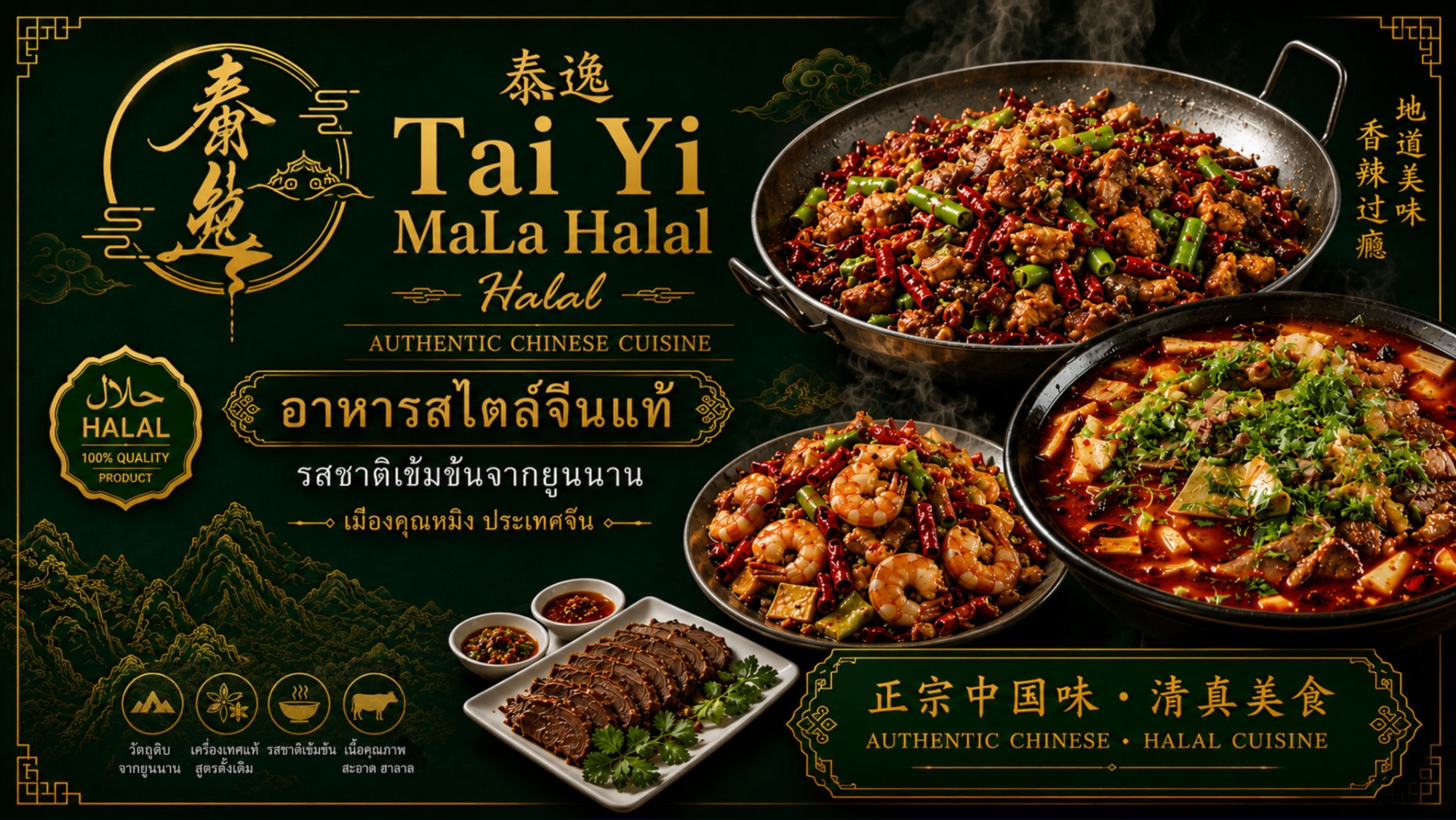 Tai Yi MaLa Halal — อาหารสไตล์จีนแท้ รสชาติจากยูนนาน